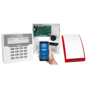 SYSTEM ALARMOWY SATEL VERSA IP LCDM-WH 7Ah AWT150 + SYRENA SP-4001R